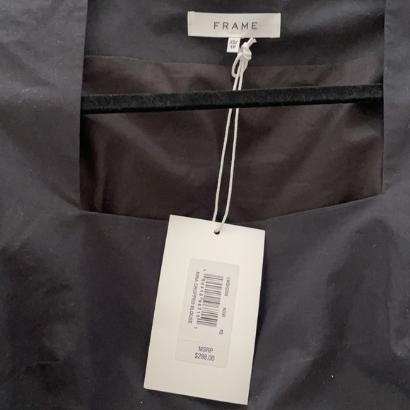 NWT FRAME Denim Nina Top in Black. - Picture 5 of 5